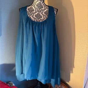 Torrid Teal Sleeveless Blouse